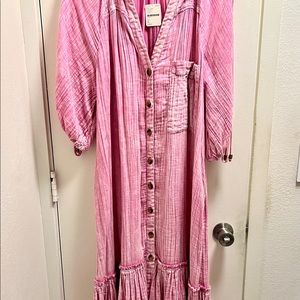 Free People Pink Boho Dress 💗